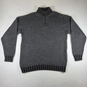 Carriag Donn Gray Knit Sweater 100% Irish Merino Wool Size XL - Quick Shipping